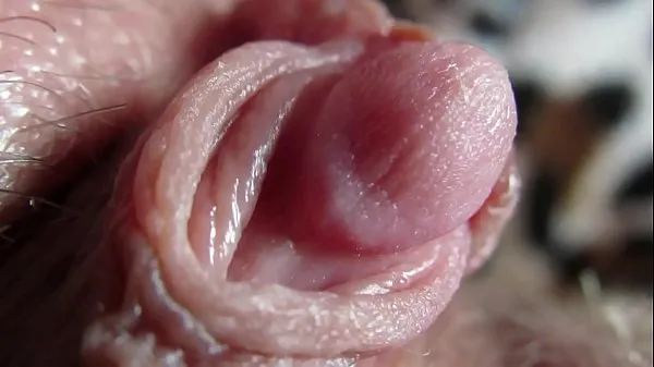 Best Extreme close up on my huge clit head pulsating fine Tube
