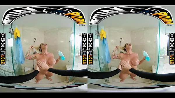 Best Busty Blonde MILF Robbin Banx Seduces Step Son In Shower fine Tube