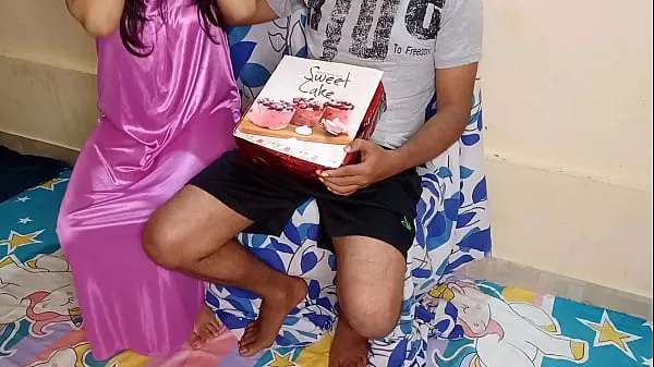 Paras indian XXX Step Mom Get special cake box surprise on birthday with Hindi Voice hieno putki