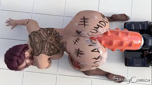 Bästa Extreme Monster Dildo Anal Fuck Machine Asshole Stretching - 3D Animation finröret