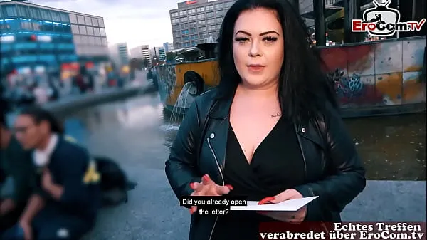 Bästa German fat BBW girl picked up at street casting finröret