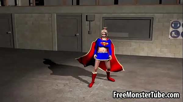 Il miglior Foxy 3D cartoon Supergirl riding a rock hard cocktubo raffinato